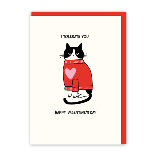 I Tolerate You Valentine's Card