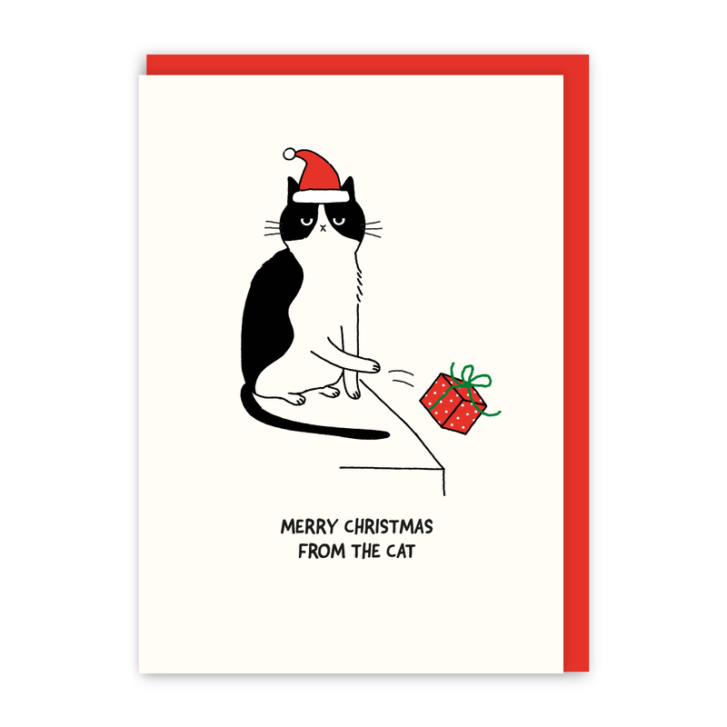 Merry Christmas From The Cat Christmas Card-zoom-
