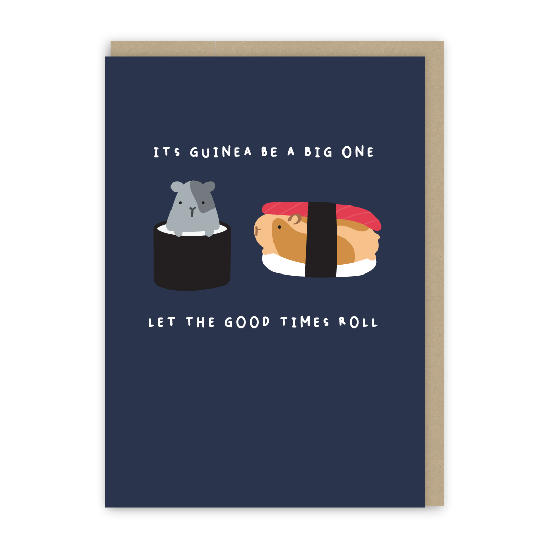 Sushi Guinea Pig Birthday Card-zoom-1