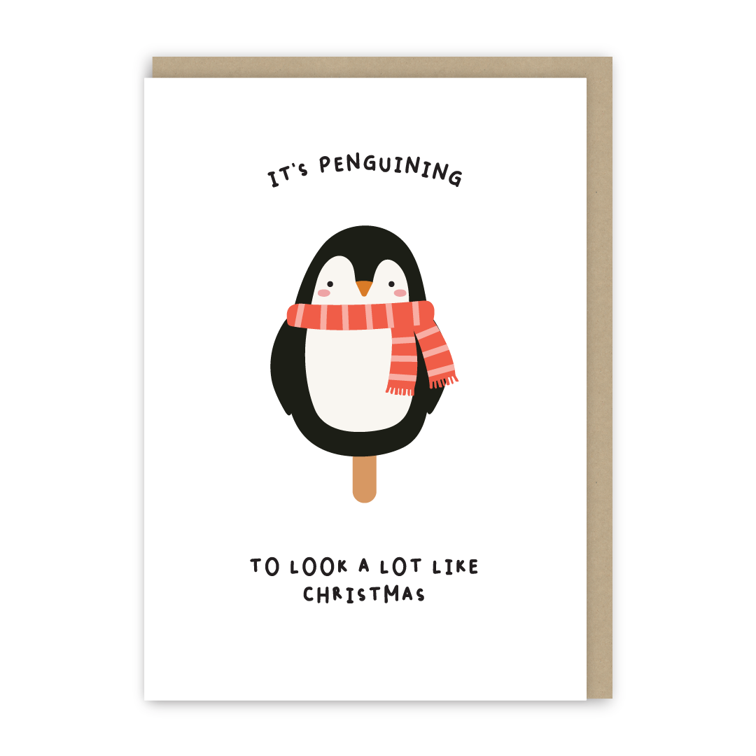 Penguin Ice-cream Mini Christmas Card