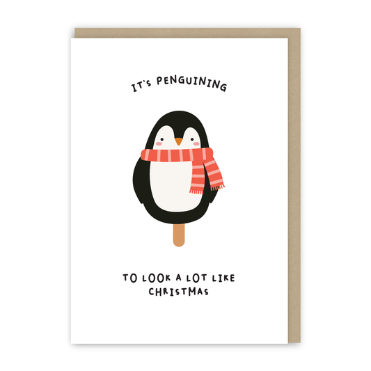 Penguin Ice-cream Mini Christmas Card