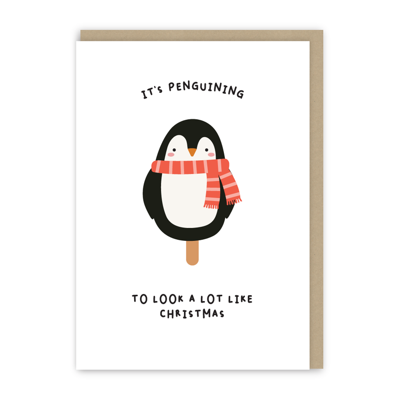 Penguin Ice-cream Mini Christmas Card-zoom-