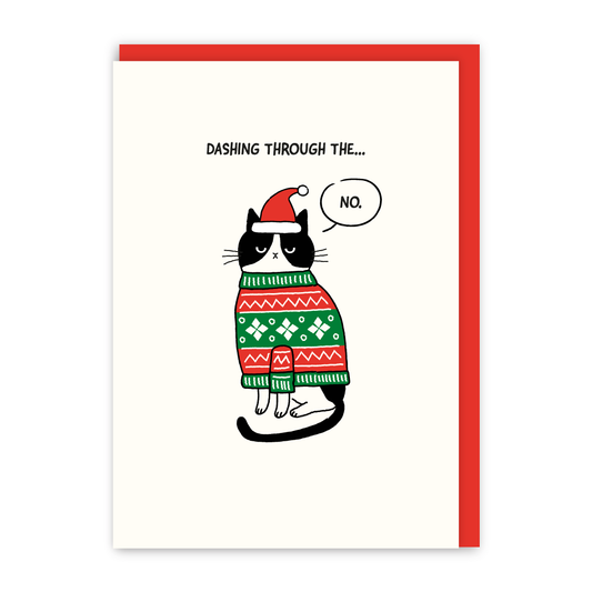 Dashing Through The No Christmas Card