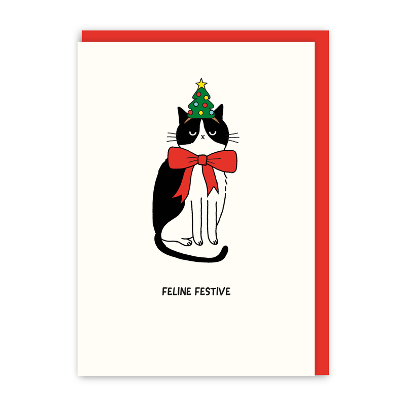 Feline Festive Christmas Card-zoom-