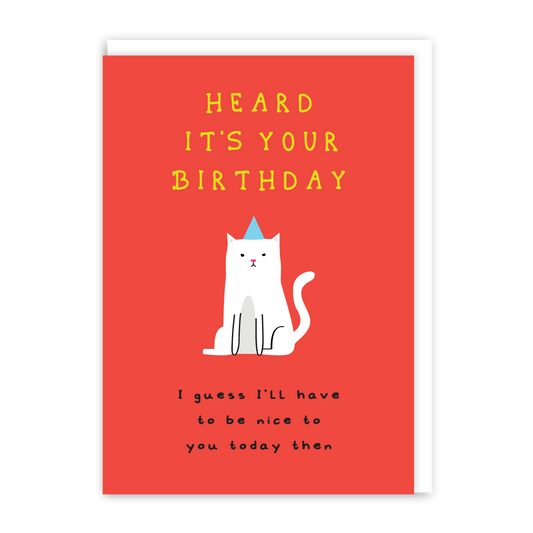 Nice Cat Birthday Card