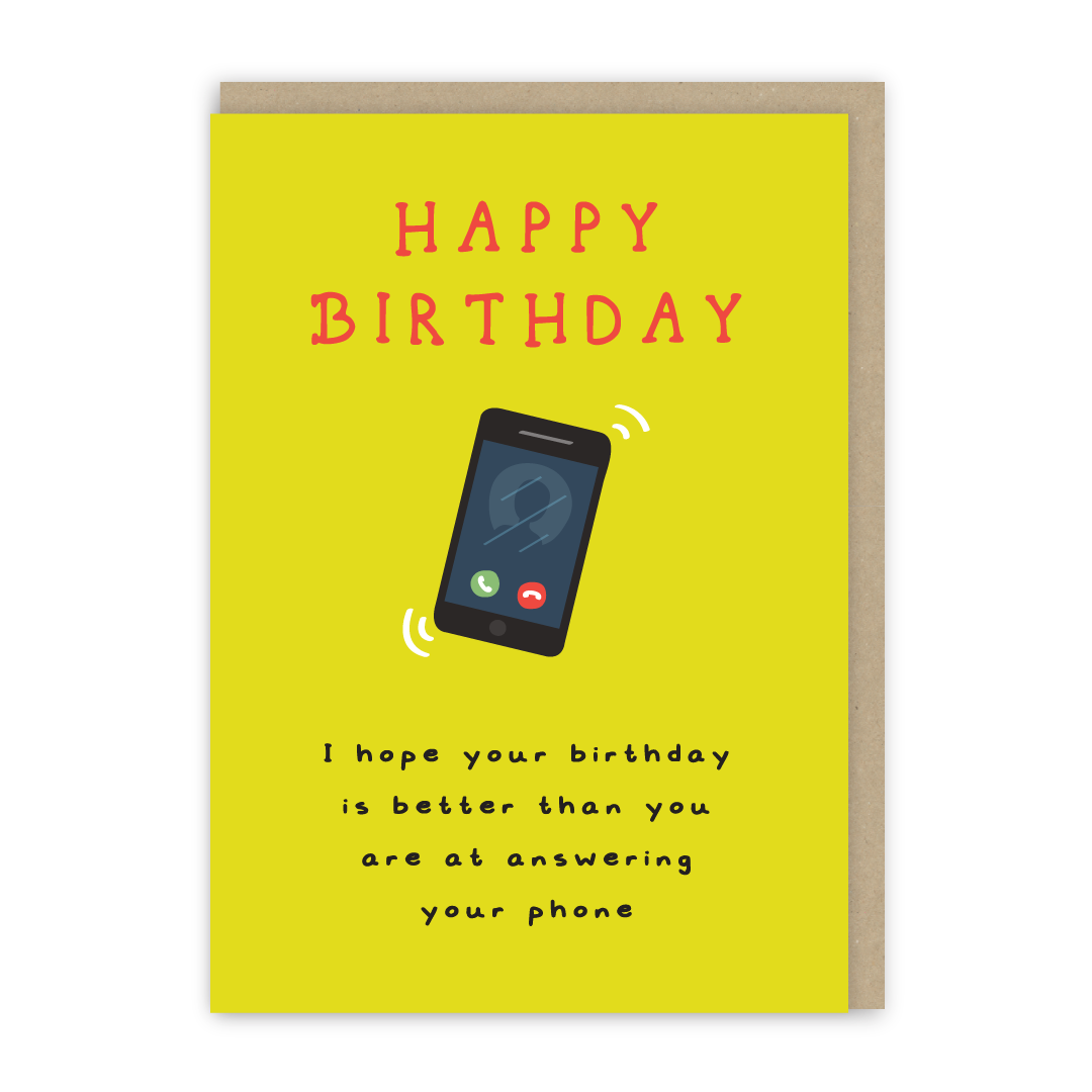 Answer Phone Birthday Card