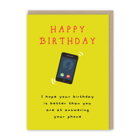 Answer Phone Birthday Card