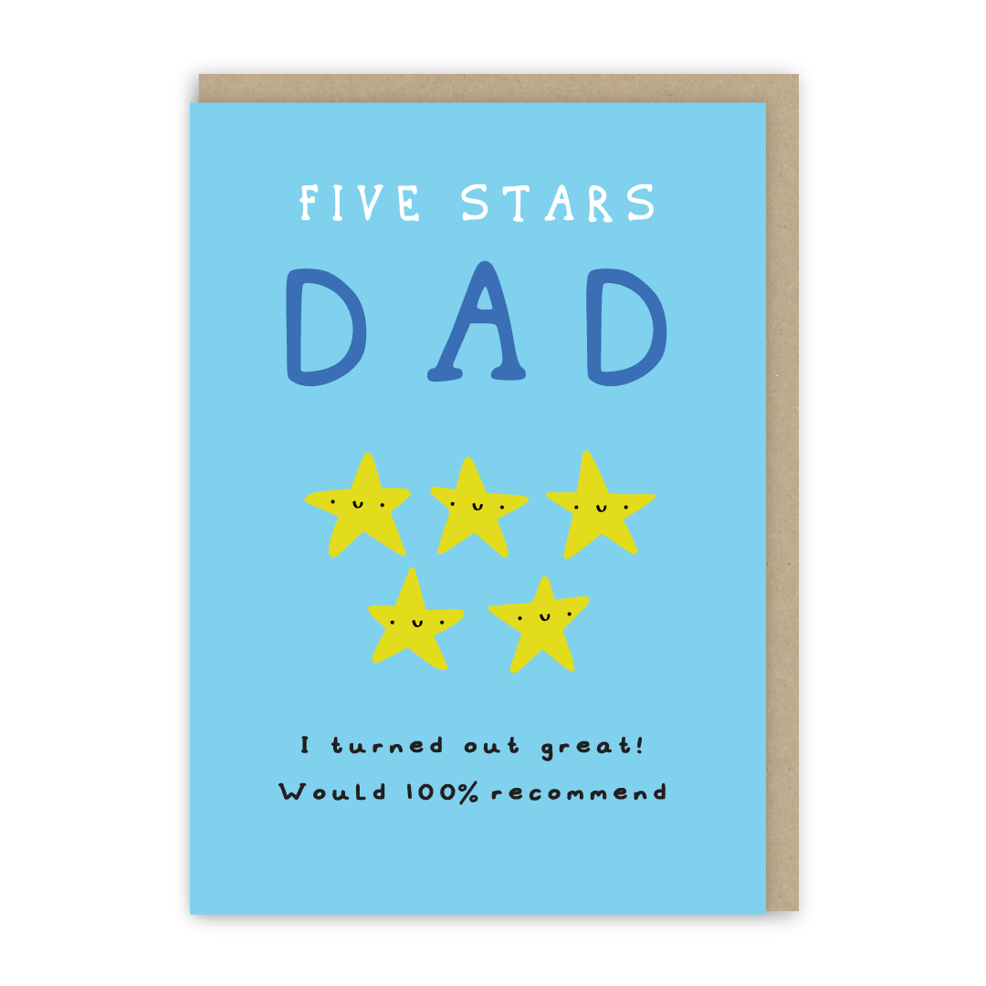 Five Stars Dad Card