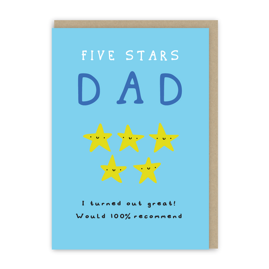 Five Stars Dad Card
