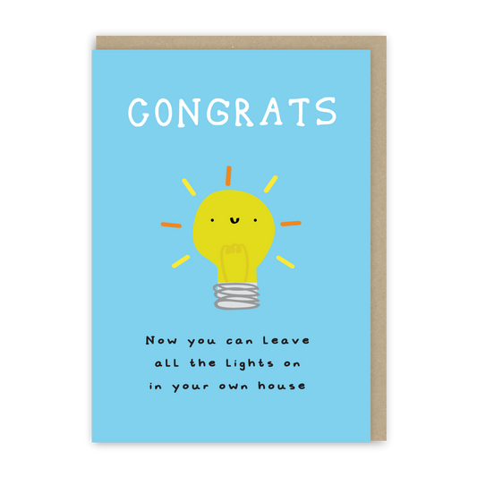 Light Bulb New Home Card