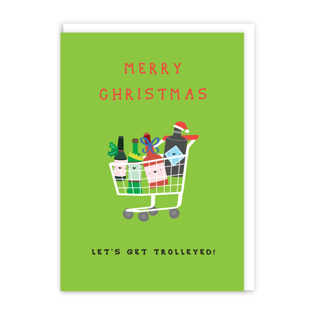 Let's Get Trolleyed Christmas Cards