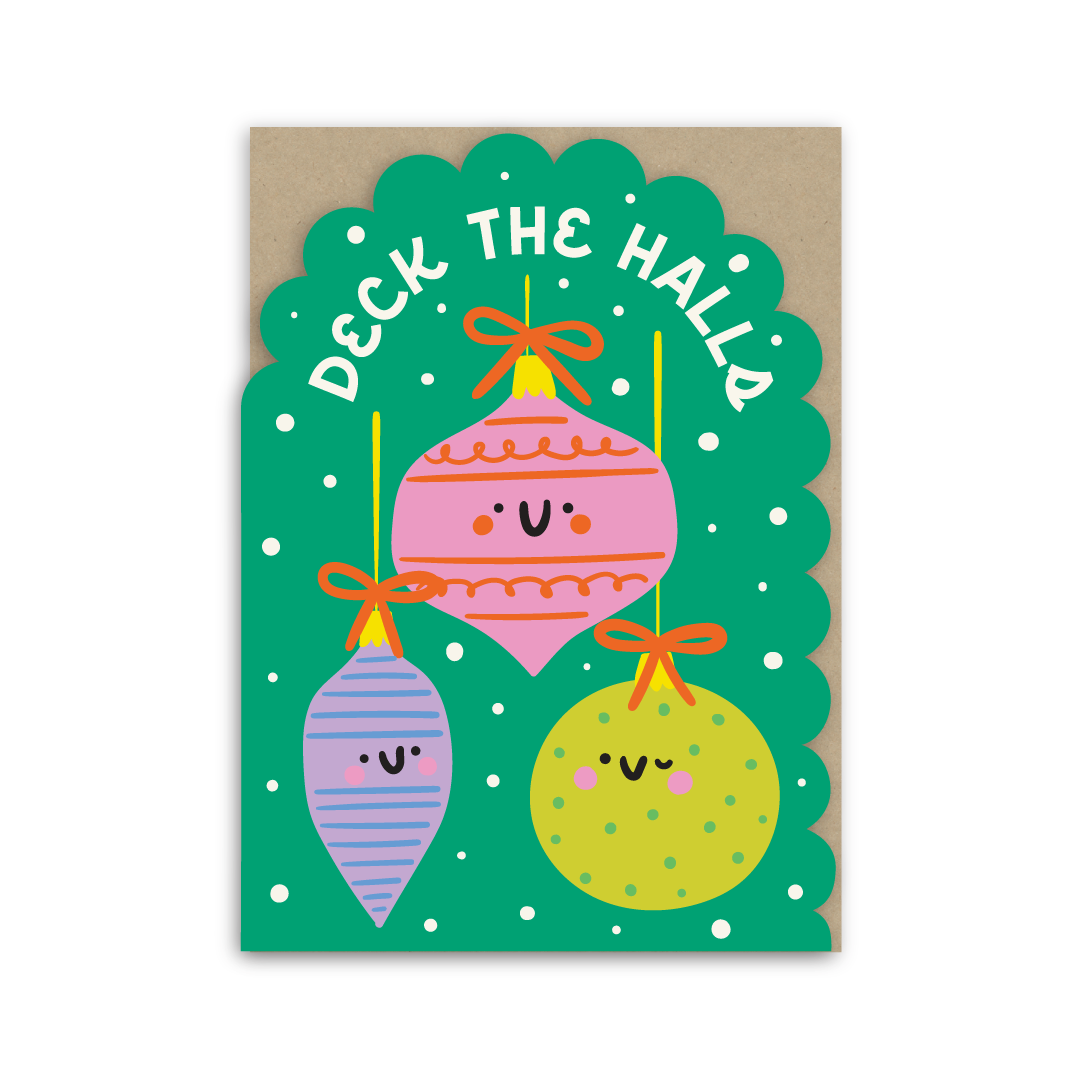 Baubles Christmas Card