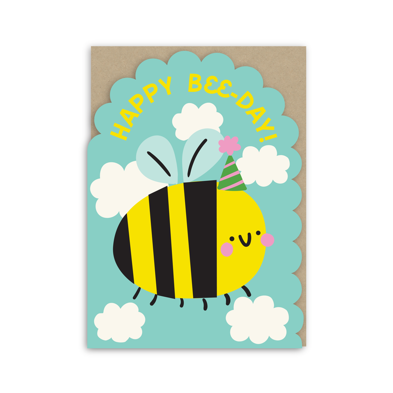 Happy Bee Day Birthday Card-zoom-