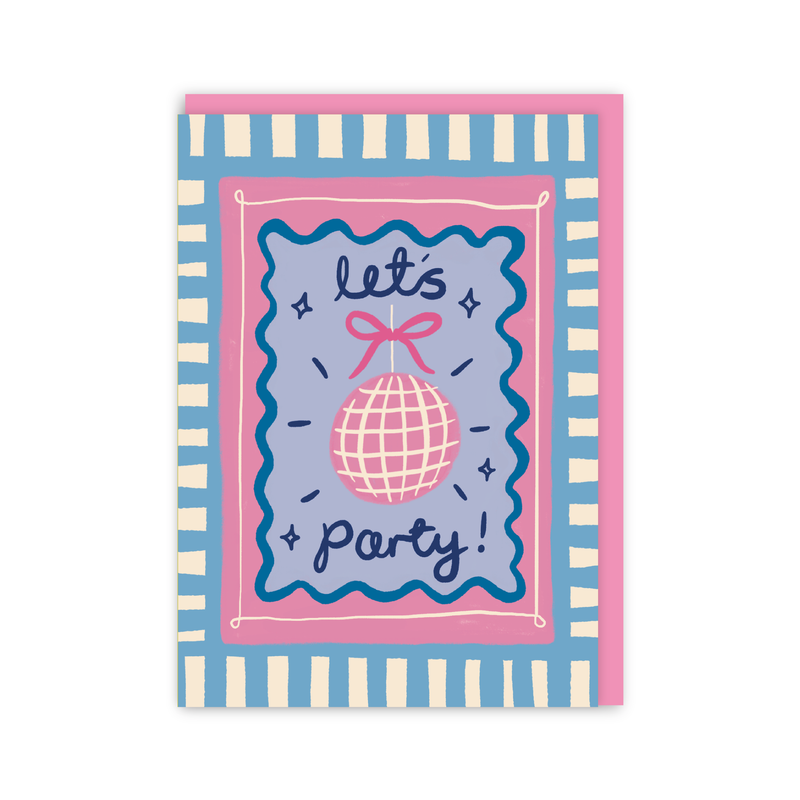 Party Disco Ball Birthday Card-zoom-