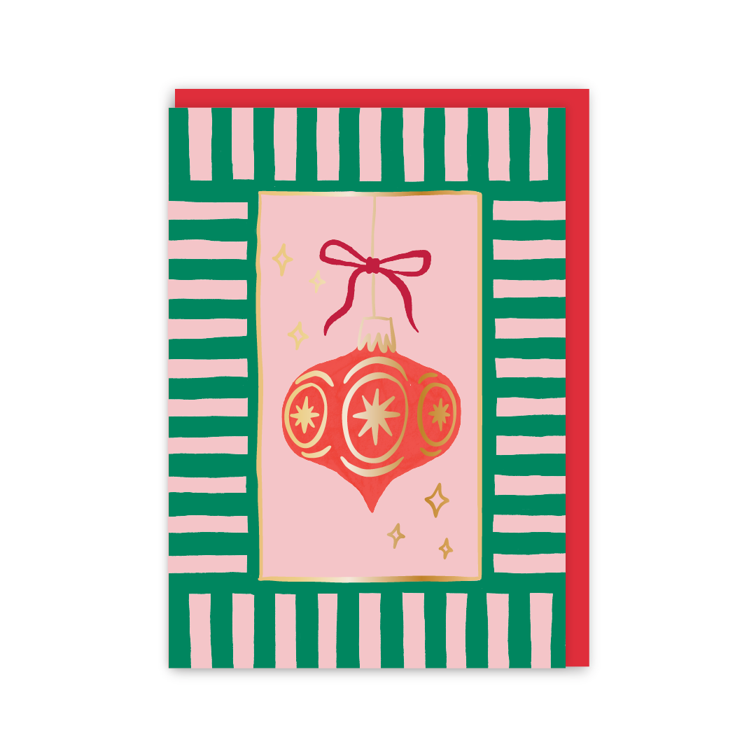 Christmas Baulble Christmas Card-zoom-1
