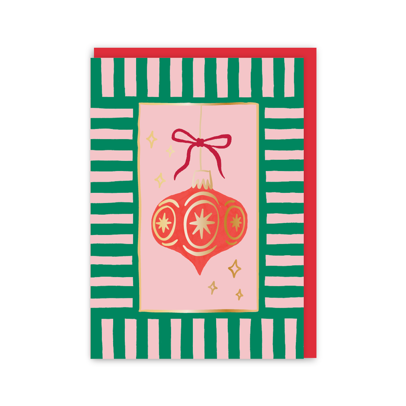 Christmas Baulble Christmas Card-zoom-