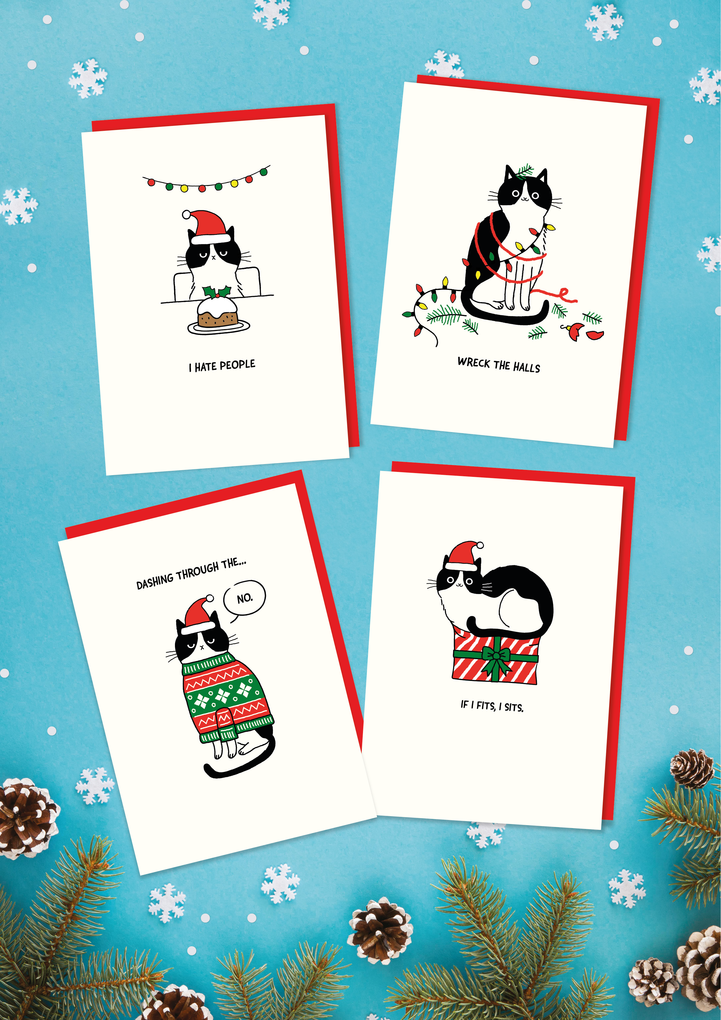 If It Fits, I Sits Christmas Card-zoom-2