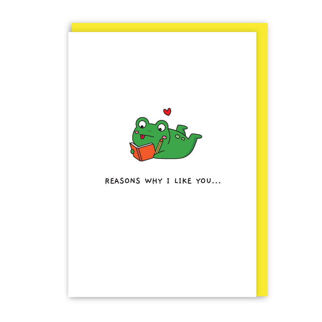 Reasons Why I Like You Card