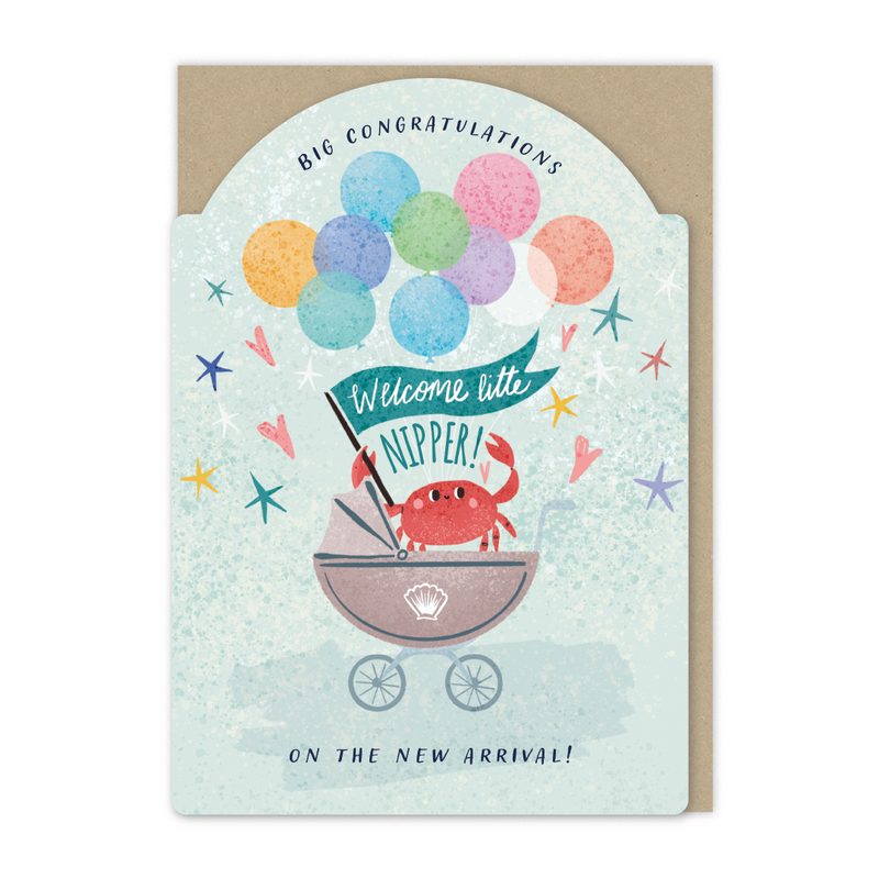 Welcome Little Nipper New Baby Card-zoom-