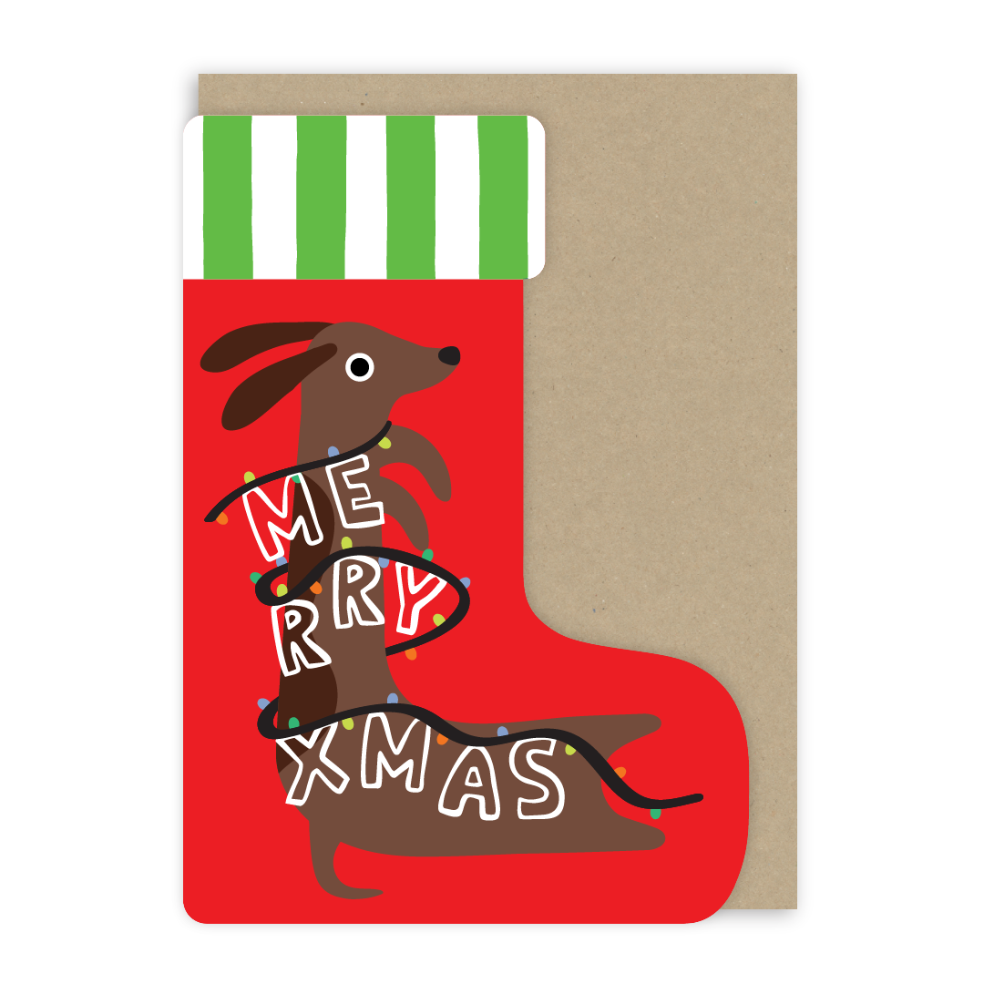 Merry Christmas Dog Card