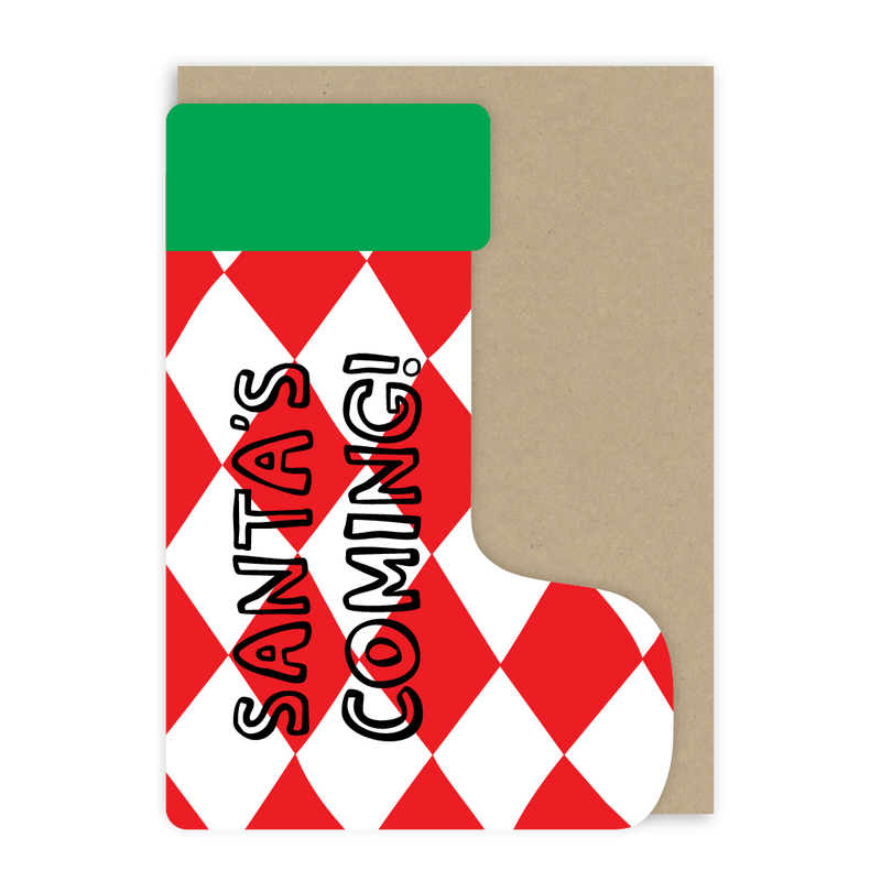 Santa's Coming Christmas Card-zoom-