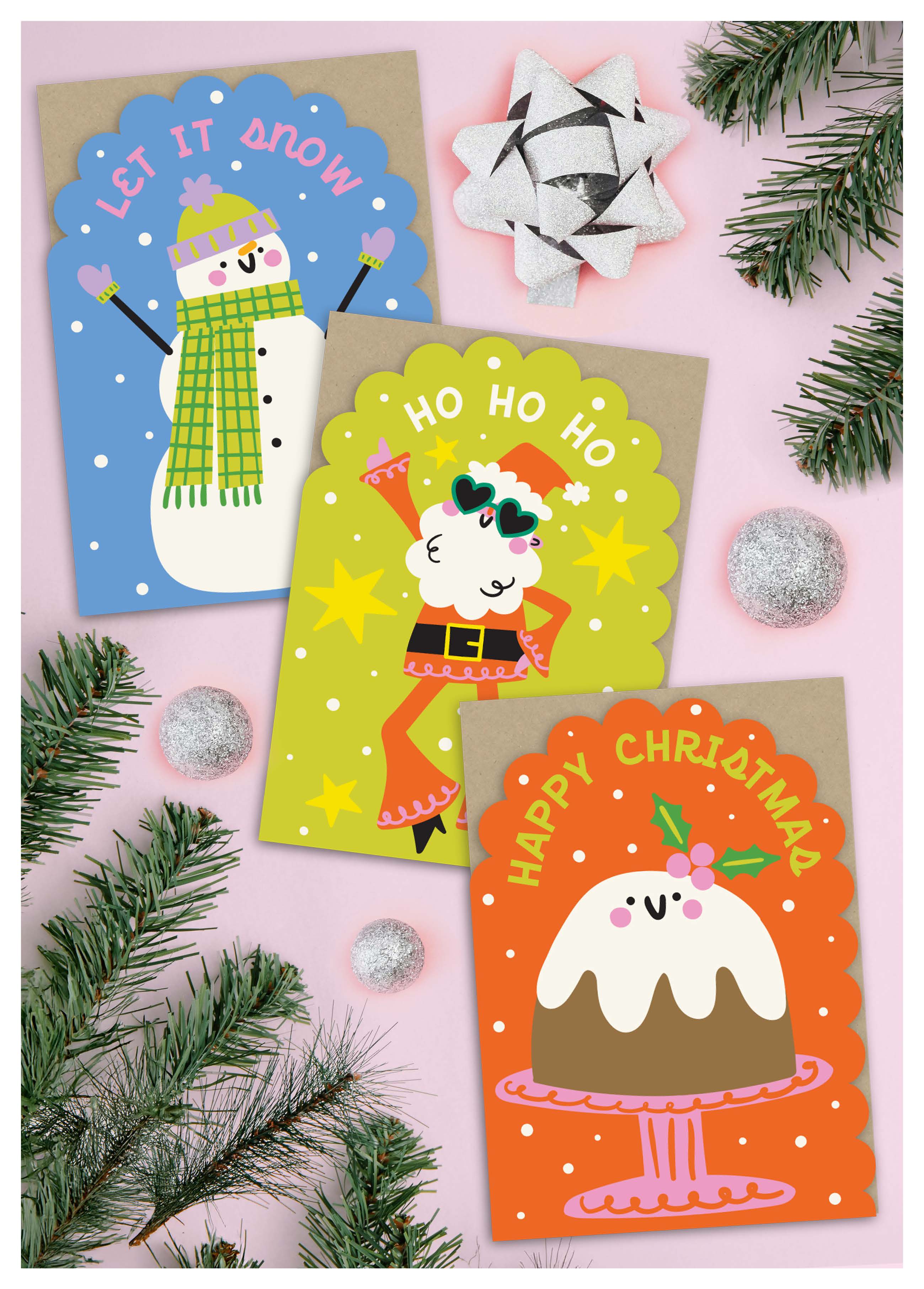 Baubles Christmas Card